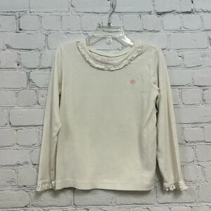 Lilly Pulitzer girls cream long sleeve t shirt size 4-5 GUC